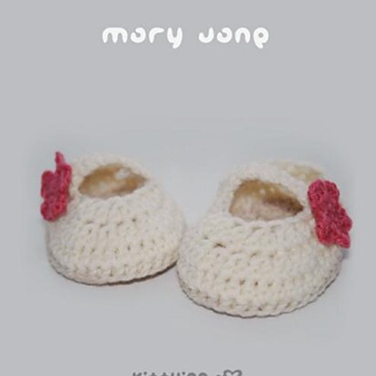 Off White Mary Jane Baby Booties