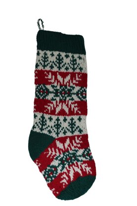 Fair Isle Snowflake Stocking