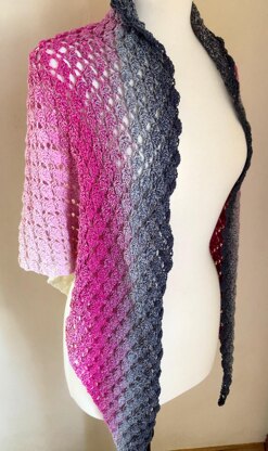 Feeling Flirty Lacy Shell Shawl