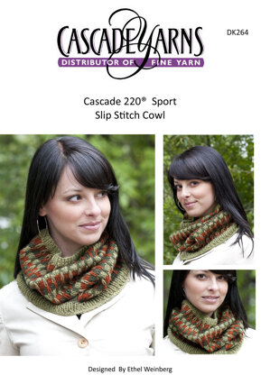 Slip Stitch Cowl in Cascade 220 Sport - DK264