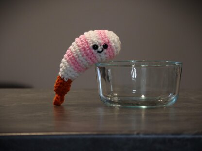 Crochet Shrimp Amigurumi Food