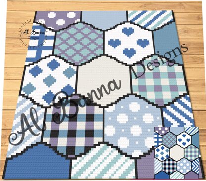 Hexagon Patchwork SC Graphgan (85 x 100)