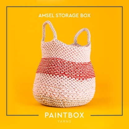 Amsel Storage Box - Free Knitting Pattern For Home in Paintbox Yarns Recycled Big Cotton by Paintbox Yarns