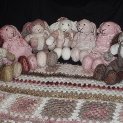 Whispers - a dressed bunny - knitting pattern