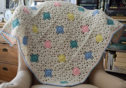 Circle in a Square Baby Blanket