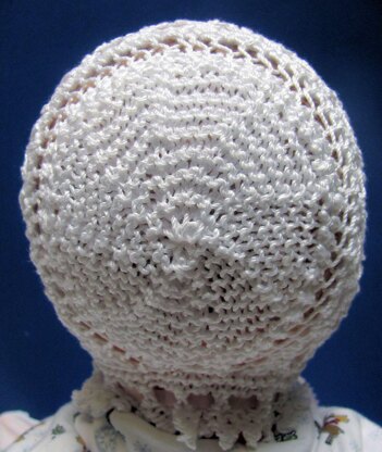 Victorian Diamond Lace Baby Bonnet