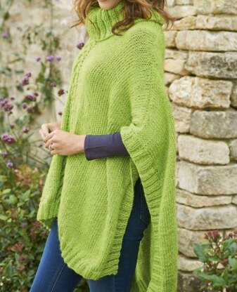 Chunky Cable Poncho