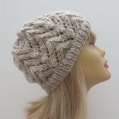 Rachel Zigzag Winter Hat - knitting pattern