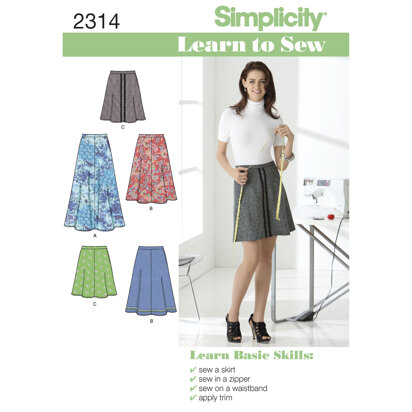 Simplicity Women's Skirts 2314 - Paper Pattern, Size A (6-8-10-12-14-16-18)