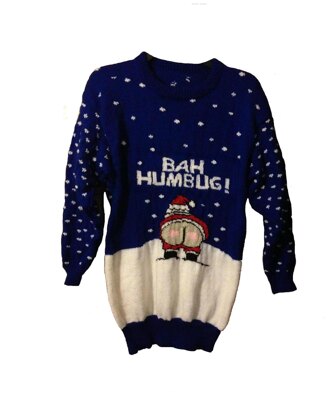 Christmas Cheeky Naughty Santa Bah Humbug Jumper
