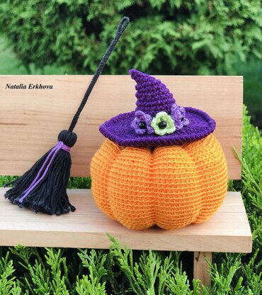 Witch hat and broom