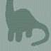 Dinosaur blanket Knitting Pattern, Knit and Purl only
