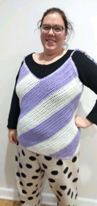 Diagonal tank top