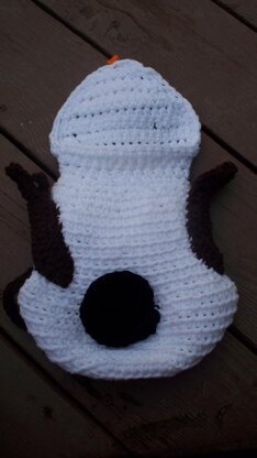 Summer Snowman drawstring backpack crochet pattern