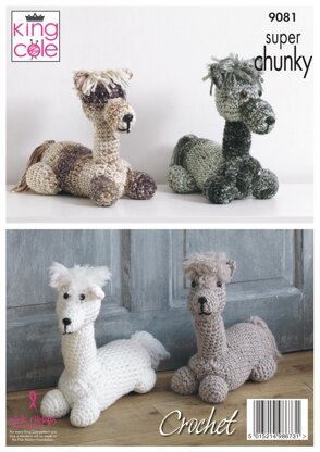 Andre The Alpaca, Stuffed Toy/ Doorstop in King Cole Big Value Super Chunky - 9081pdf - Downloadable PDF