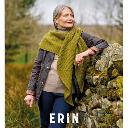 Erin Elongated Triangle Shawl in the West Yorkshire Spinners Croft DK - knitting pattern