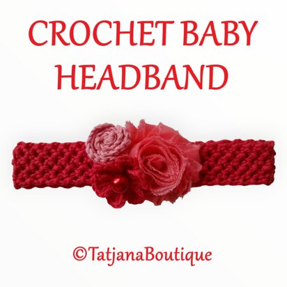 Stretchy Baby Headband with Flowers