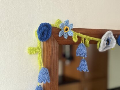 Blue Flower Garland