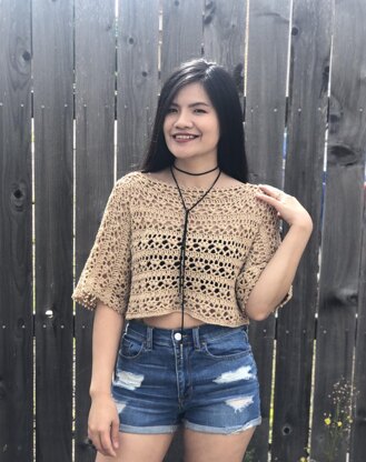 Lacy summer top Crochet pattern by KnitcroAddict