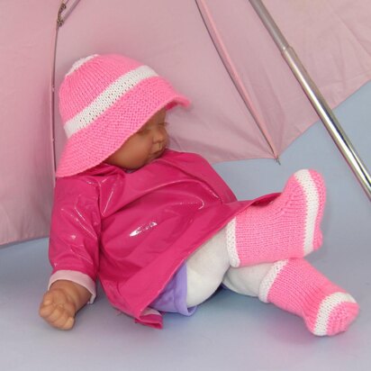 Baby Rain Boots (Booties) and Rain Hat