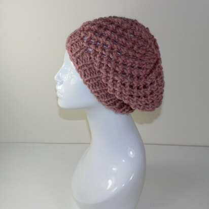 Super Chunky Lace Beret - knitting pattern