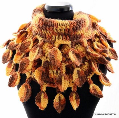 Circle Scarf "Autumn Leaves Fall"