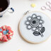 Cotton Clara Jane Foster Flower Embroidery Kit - 16cm 