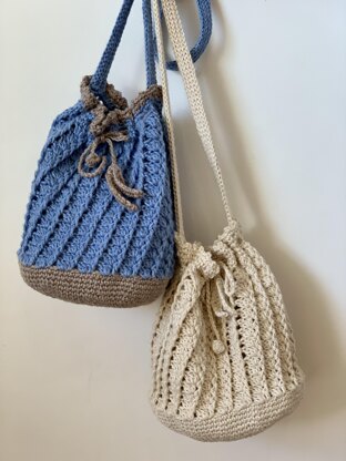 Mori Drawstring Crochet Bag