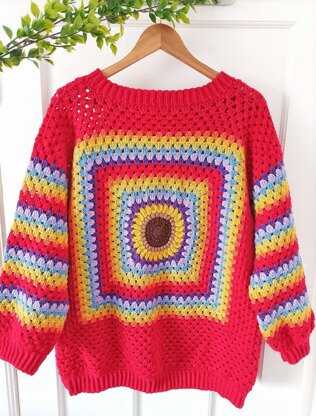 Sunflower Granny Sweater