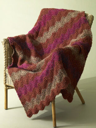 Catch the Wave Afghan in Lion Brand Homespun - 60684