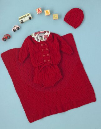 Knotty Set - Free Knitting Pattern for Babies in Paintbox Yarns Baby DK - Free Downloadable PDF