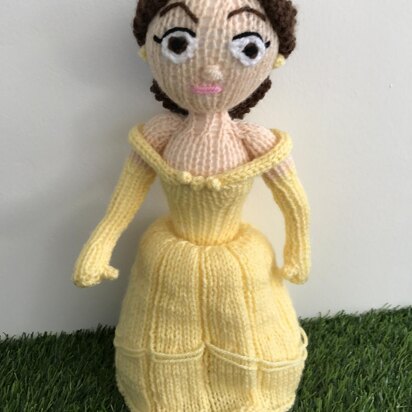 Beauty and the beast belle toy - knitting pattern