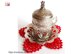 Red table doily