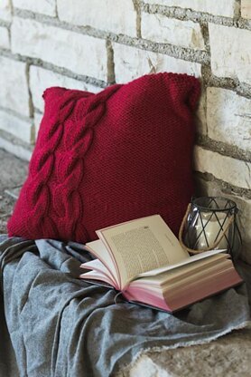 Scarlet Jumbo Cabled Pillow