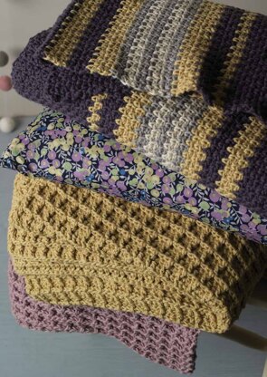 Rhubarb & Waffle Blanket in Erika Knight Gossypium Cotton - UK - Downloadable PDF