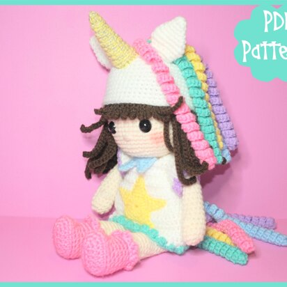 Unicorn Girl Doll Crochet Pattern