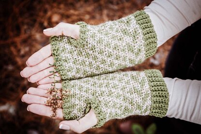 Cactus Fingerless Crochet Mittens