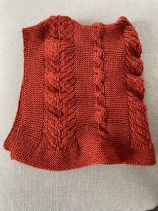 Reversible Cable and Lace Baby Blanket BJ87