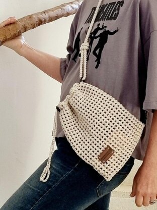 Mobile phone crossbody shoulder bag crochet pattern T19