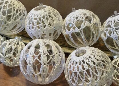 Large Lace Covered Ornaments