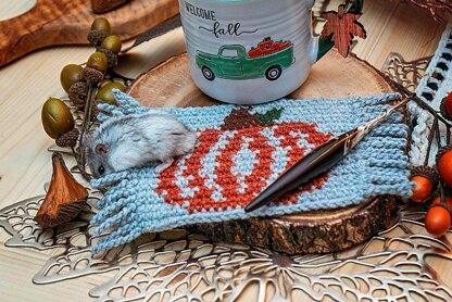 Pumpkin Mug Rug Crochet Coaster