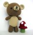 Little Amigurumi Bear and Mushroom Pattern Set