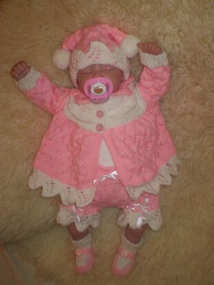 Reborn / 0-3 Months Baby Matinee / Pram Set #4