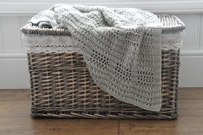 Silver Squares Baby Blanket