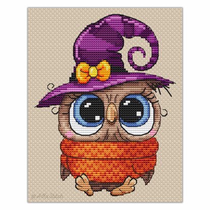 Halloween Owl Cross Stitch PDF Pattern