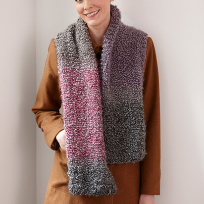 Simple One Ball Scarf in Lion Brand Homespun Thick & Quick - L30125B