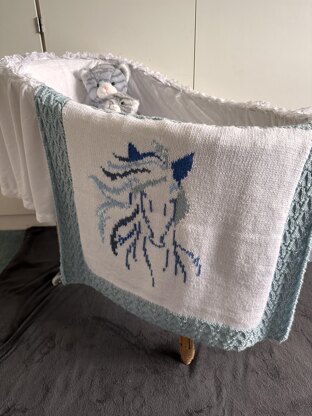 Windswept Horse Baby Blanket