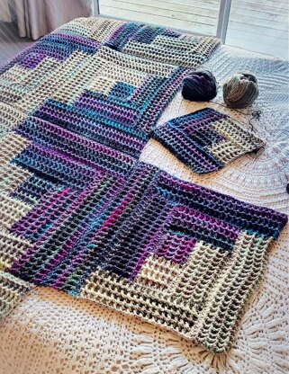 Log Cabin Waffle Blanket