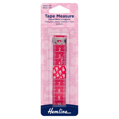 Hemline Tape Measure: Deluxe Metric/Imperial: 150cm