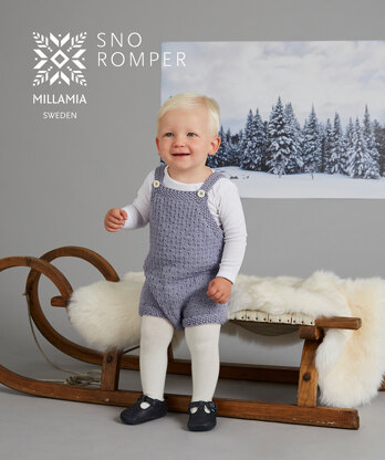 Sno Romper - Playsuit Knitting Pattern For Babies in MillaMia Naturally Soft Aran